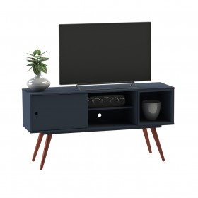 Bancada Retro 65 Até 55 Polegadas 1 Porta Azul Navy - Olivar Móveis