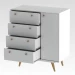 Comoda Sapateira Retro 30 1 Porta 4 Gavetas Branco - Olivar Móveis