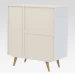 Comoda Sapateira Retro 30 1 Porta 4 Gavetas Branco - Olivar Móveis