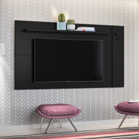 Painel Home Eyre Até 55 Polegadas Preto - Olivar Móveis