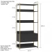 Closet Industrial Olivar Conjunto 1 Porta 4 Gavetas Preto - Olivar Móveis