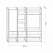 Closet Industrial Olivar 1 Porta 6 Gavetas Off White - Olivar Móveis