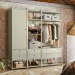 Closet Industrial Olivar 1 Porta 6 Gavetas Off White - Olivar Móveis
