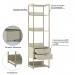 Closet Industrial Olivar 1 Porta 6 Gavetas Off White - Olivar Móveis