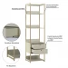 Closet Industrial Olivar 1 Porta 6 Gavetas Off White - Olivar Móveis
