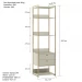 Closet Industrial Olivar 1 Porta 6 Gavetas Off White - Olivar Móveis