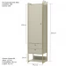 Closet Industrial Olivar 1 Porta 6 Gavetas Off White - Olivar Móveis