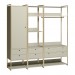 Closet Industrial Olivar 1 Porta 6 Gavetas Off White - Olivar Móveis