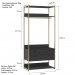 Closet Industrial Olivar 1 Porta 6 Gavetas Preto - Olivar Móveis