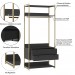 Closet Industrial Olivar 1 Porta 6 Gavetas Preto - Olivar Móveis