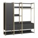 Closet Industrial Olivar 1 Porta 6 Gavetas Preto - Olivar Móveis