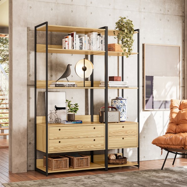 Closet Industrial Olivar 4 Gavetas 10 Prateleiras Pinus - Olivar Móveis