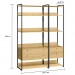 Closet Industrial Olivar 4 Gavetas 10 Prateleiras Pinus - Olivar Móveis