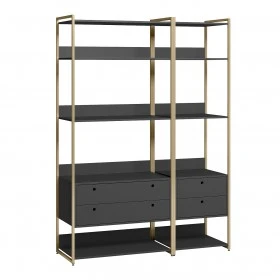 Closet Industrial Olivar 4 Gavetas 10 Prateleiras Preto - Olivar Móveis