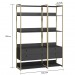 Closet Industrial Olivar 4 Gavetas 10 Prateleiras Preto - Olivar Móveis