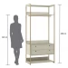 Guarda-Roupa Closet Industrial Olivar com Cabideiro 2 Gavetas 89cm - Off White