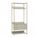 Guarda-Roupa Closet Industrial Olivar com Cabideiro 2 Gavetas 89cm - Off White