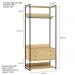 Guarda-Roupa Closet Industrial Olivar com Cabideiro 2 Gavetas 89cm - Pinus