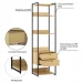 Closet Estante Industrial 2 Gavetas 5 Prateleiras Pinus - Olivar Móveis