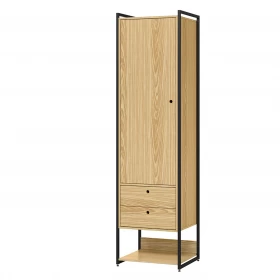Closet Industrial Olivar 1 Porta 2 Gavetas 54cm Pinus - Olivar Móveis