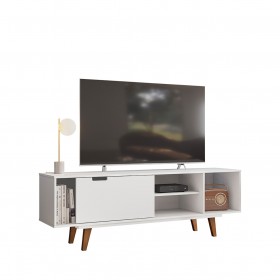 Rack Vintage óregon Até 60 Polegadas 1 Porta Branco - Olivar Móveis