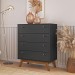 Comoda Retro Versalhes 35 4 Gavetas Preto - Olivar Móveis