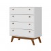 Comoda Retro Versalhes 35 4 Gavetas Branco - Olivar Móveis
