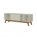 Rack Retro Malibu 50 Até 60 Polegadas 1 Porta Off White - Olivar Móveis
