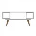 Mesa Centro Retro 45 2 Nichos Branco - Olivar Móveis