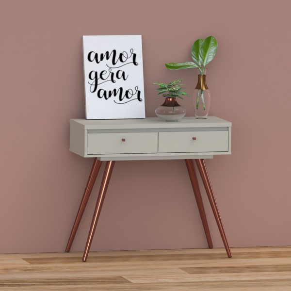 Aparador Retro York 2 Gavetas Off White - Olivar Móveis