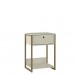 Mesa de Cabeceira Industrial Off White - Olivar Móveis