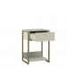 Mesa de Cabeceira Industrial Off White - Olivar Móveis