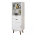 Estante Vintage Paris 1 Porta 2 Gavetas Branco - Olivar Móveis