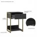 Mesa de Cabeceira Industrial Preto - Olivar Móveis