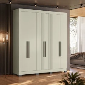 Guarda Roupa Dakota 6 Portas Off White - Olivar Móveis