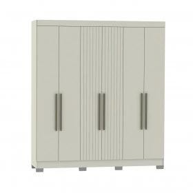 Guarda Roupa Dakota 6 Portas Off White - Olivar Móveis