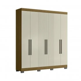 Guarda Roupa Dakota 6 Portas Freijo Frj Ac Off White Ac - Olivar Móveis