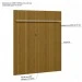 Painel Uno Ripado P/Tvs Até 65 Polegadas C/Prateleira 180cm Cedro/Off White - Olivar Móveis