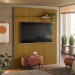 Painel Uno Ripado P/Tvs Até 65 Polegadas C/Prateleira 180cm Cedro - Olivar Móveis