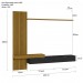 Painel Italy Ripado P/Tvs Até 65 Polegadas 205cm TV na Parede Nicho C/Portas Basculante Cedro/Preto - Olivar Móveis