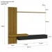 Painel Italy Ripado P/Tvs Até 65 Polegadas 205cm TV na Parede Nicho C/Portas Basculante Cedro/Preto - Olivar Móveis