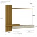Painel Italy Ripado P/Tvs Até 65 Polegadas 205cm TV na Parede Nicho C/Portas Basculante Cedro/Off White - Olivar Móveis