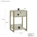 Kit Mesa de Cabeceira Industrial Gaveta Off White - Olivar Móveis