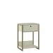 Kit Mesa de Cabeceira Industrial Gaveta Off White - Olivar Móveis