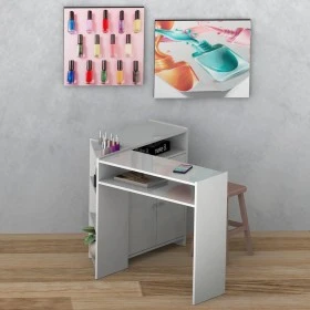 Mesa Manicure L Duas Portas Branco - Olivar Móveis