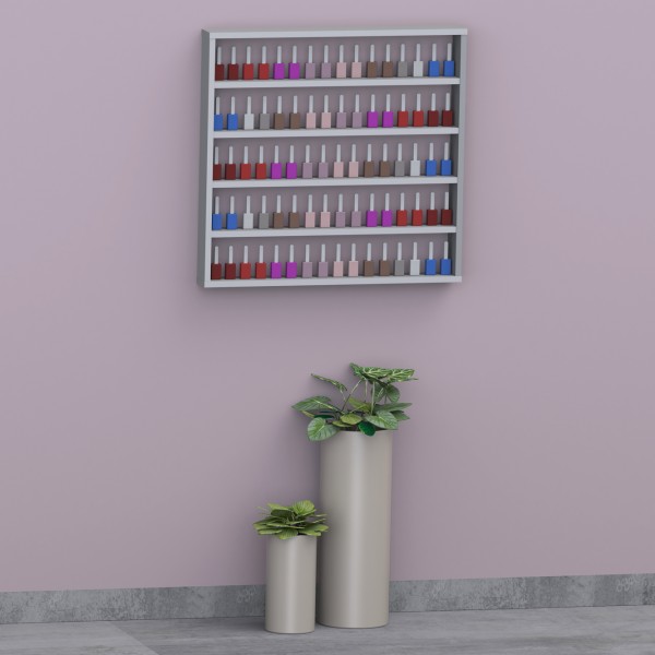 Nicho Expositor Esmalte Maior  Branco - Olivar Móveis