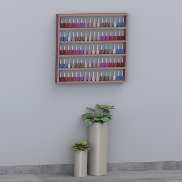Nicho Expositor Esmalte Maior  Rose - Olivar Móveis