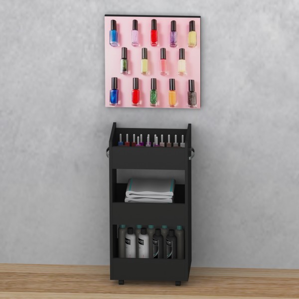 Carrinho Manicure Preto - Olivar Móveis