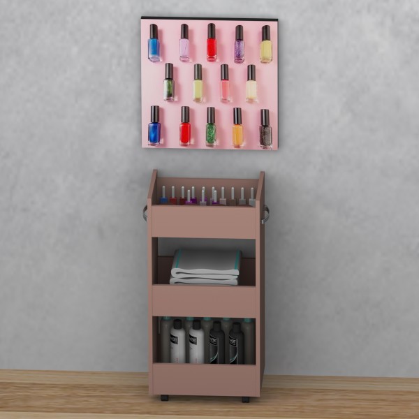 Carrinho Manicure Rosê - Olivar Móveis