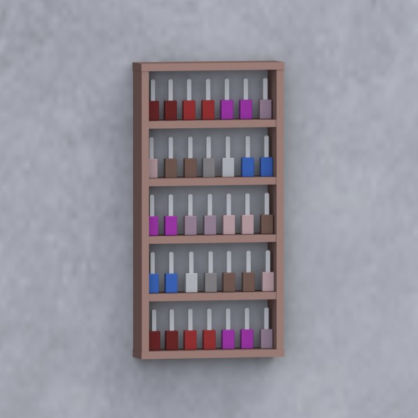 Nicho Expositor Esmalte Menor  Rose - Olivar Móveis